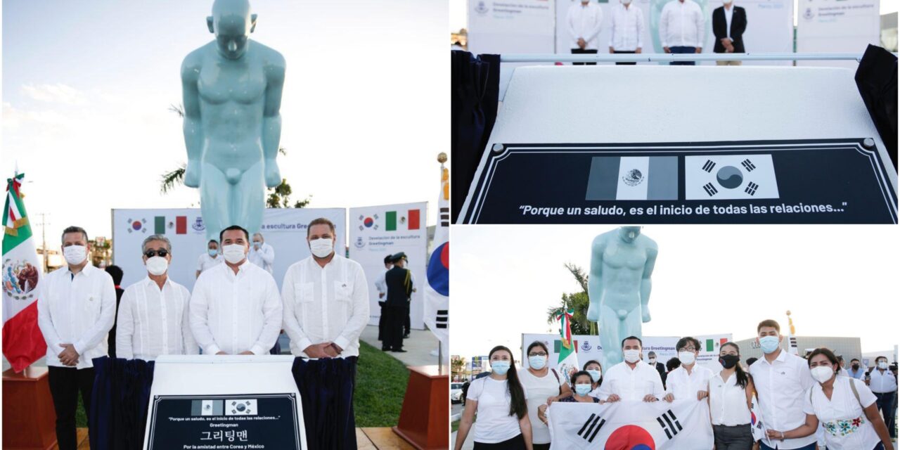 Escultura “Greetingman”, gesto de respeto y hermandad entre Mérida y Corea