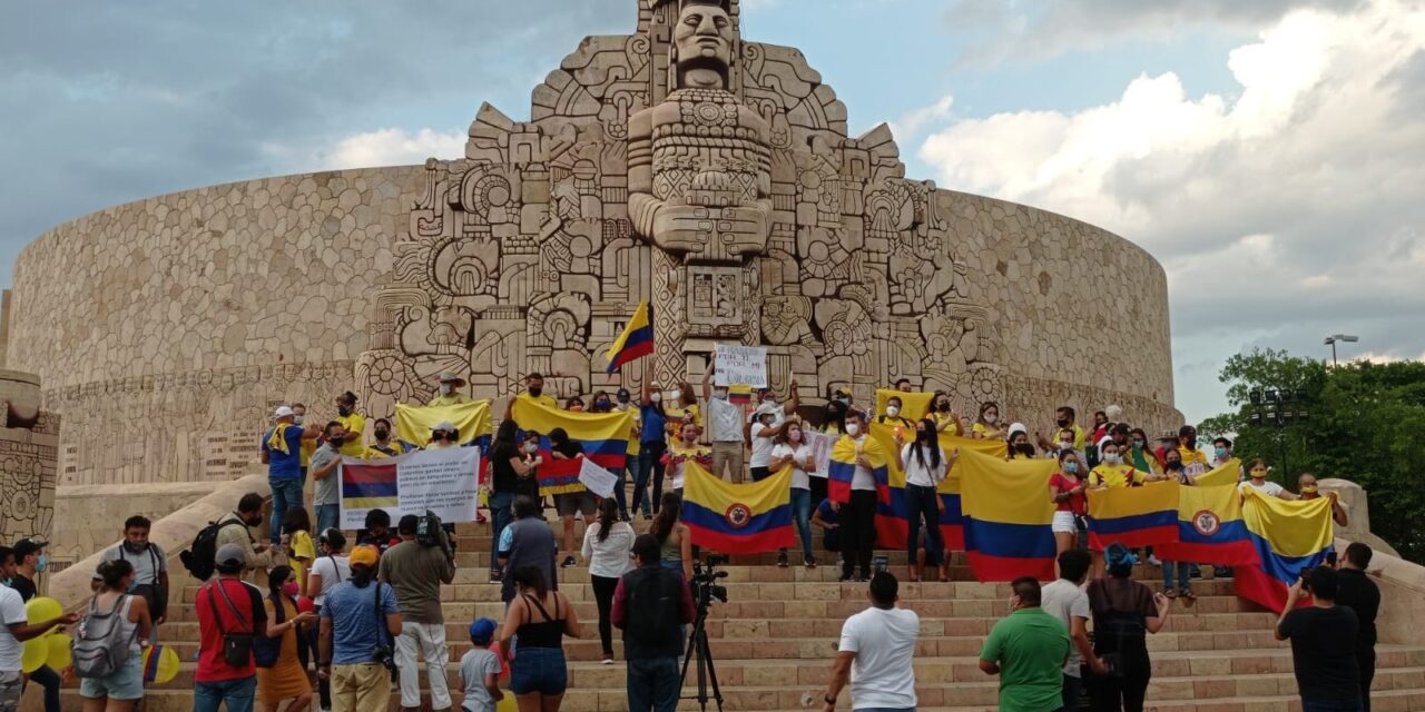 Residentes colombianos en Mérida claman fin a disturbios y represión (Video)