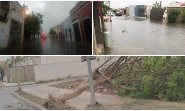 Lluvia fuerte en Mérida trastorna actividades y tensiona sectores