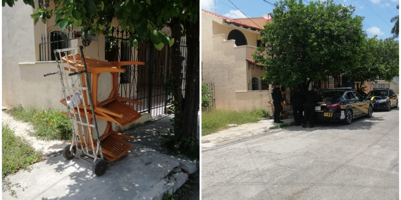 Sorprenden a presunto ladrón con mobiliario de casa en Prado Norte