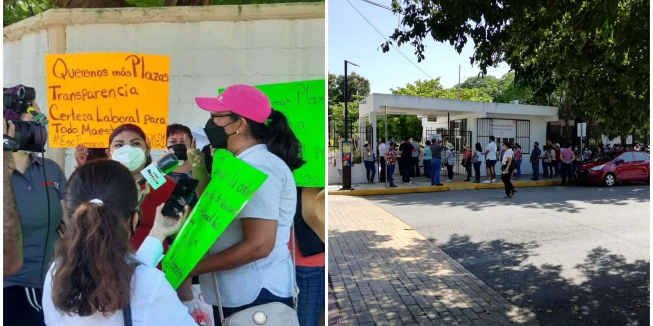 Protestan en Segey por transparencia en asignación de plazas docentes