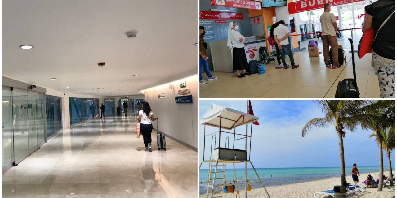 Cancelan vuelos en Cancún y paran labores en zona de impacto de “Grace” en Quintana Roo
