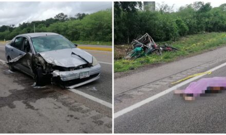 Auto atropella “mototaxi”: muere abuelo y su hija lesionada