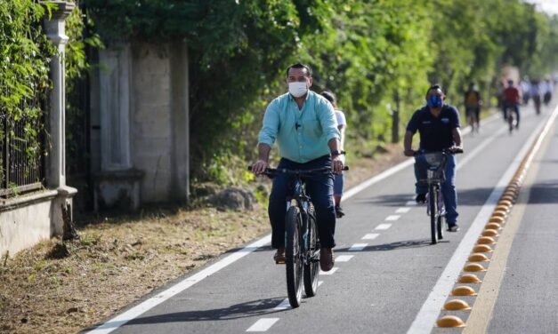 Reciben usuarios rehabilitación de ciclovía y tramo carretero Chablekal-Dzibilchaltún