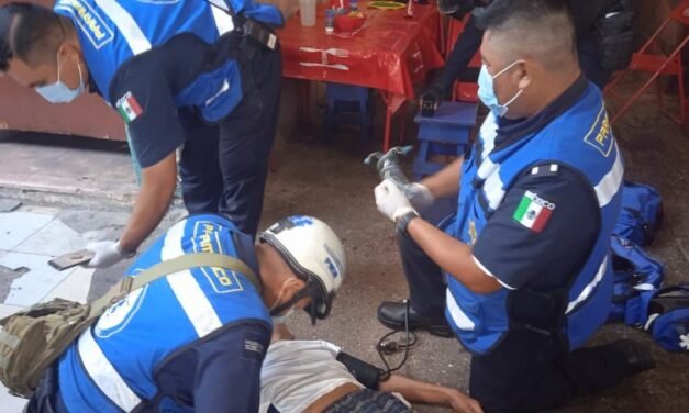 Atragantado y salvado en mercado Lucas de Gálvez de Mérida