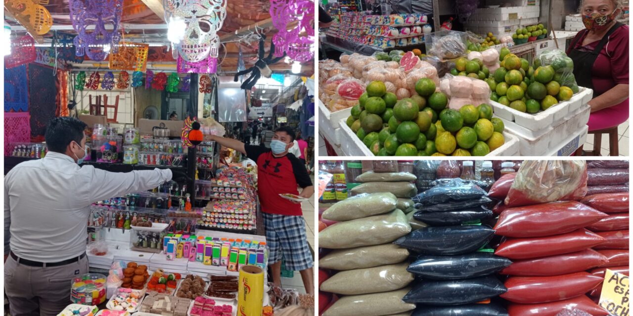 Con celebración de muertos, reviven los mercados en Mérida