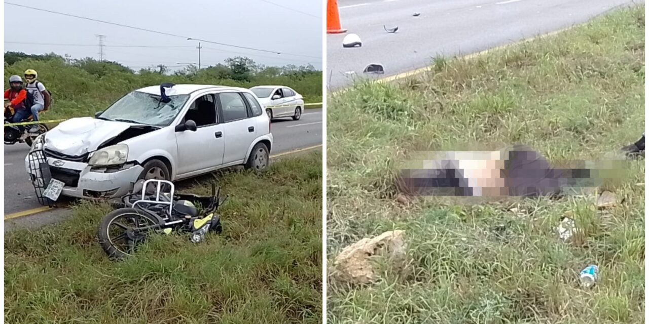 Motociclista atropellado y muerto en la carretera Mérida – Cancún