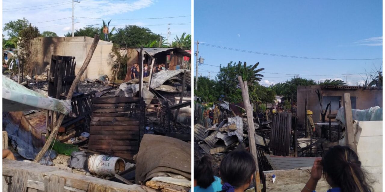 Otro incendio al sur de Mérida, ahora fueron cinco viviendas