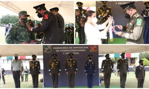Ocho condecoraciones y 19 ascensos a personal militar en Yucatán