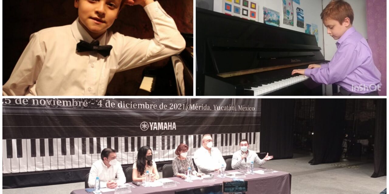 Niño de 10 años en Concurso Internacional de Piano en Mérida