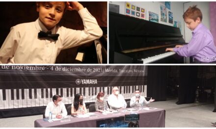 Niño de 10 años en Concurso Internacional de Piano en Mérida