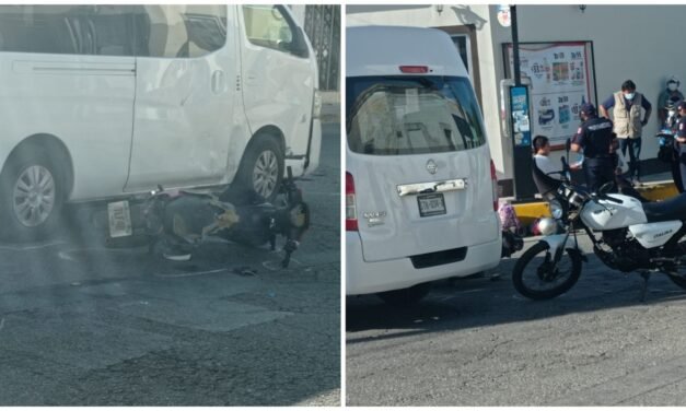 Al dos por uno: camioneta embistió a par de motociclistas en centro de Mérida