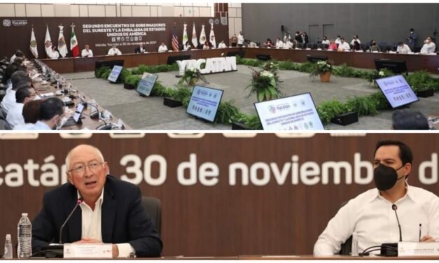 Negocios y política: gobernadores del sureste y embajador de EU