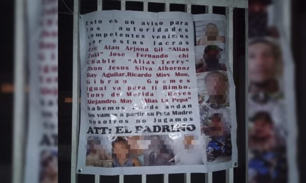 Exhibe “narcomanta” a “lacras” en la venta de drogas en Tizimín