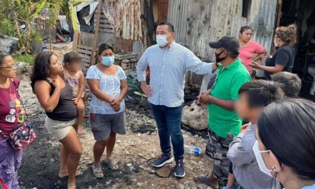 Familias afectadas por incendios reciben atención del Ayuntamiento de Mérida