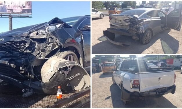 Matutina mega carambola de 15 en periférico norte de Mérida