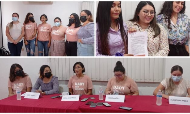 Paso frontal de universitarias contra acoso y violencia contra las mujeres