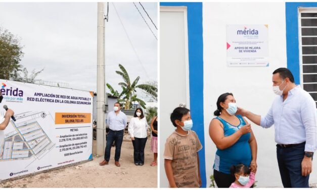 Viviendas a familias afectadas por incendio en Dzununcán