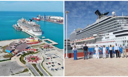 Dos cruceros turísticos en inicio de año en puerto Progreso