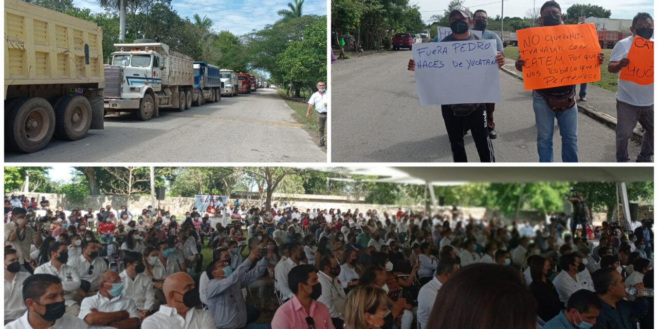 Abierta la pugna entre transportistas de Yucatán por contratos del Tren Maya