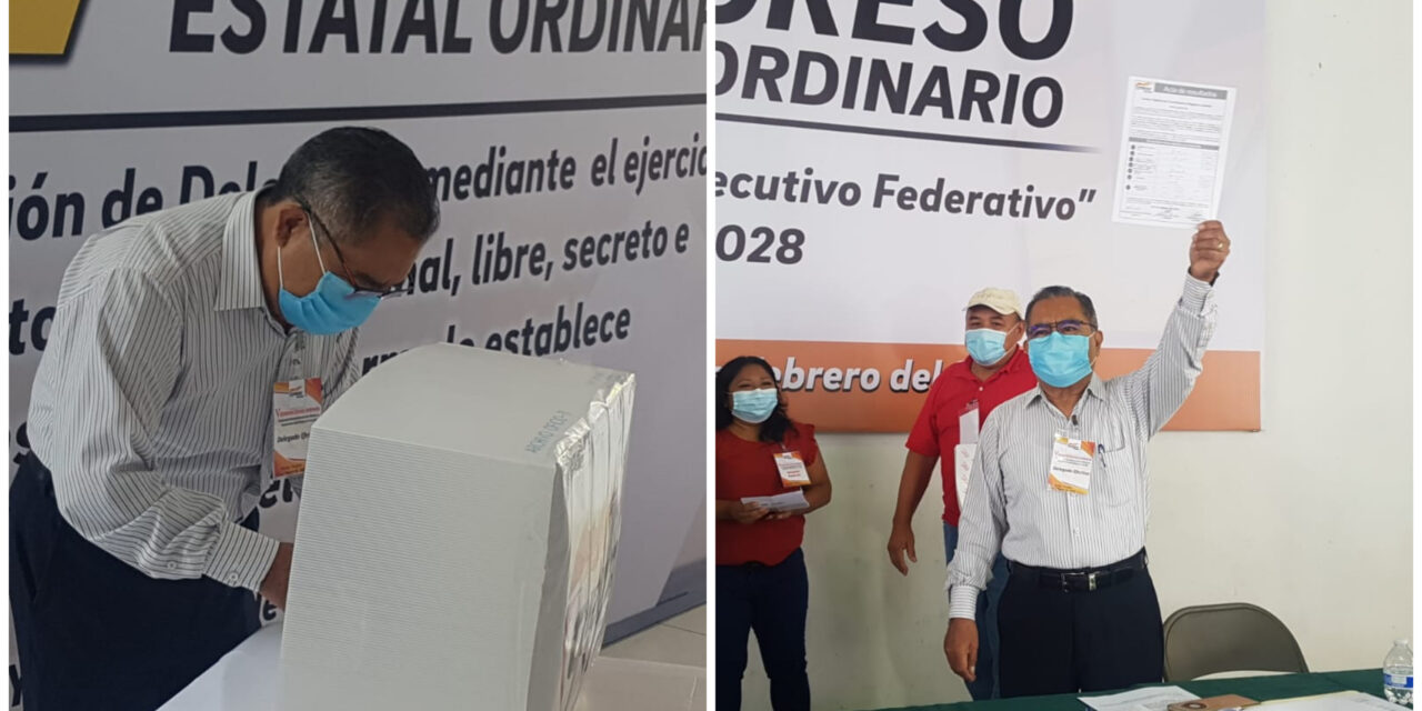 Tras 35 años al frente de la CROC Yucatán, Pedro Oxté reelecto otra vez