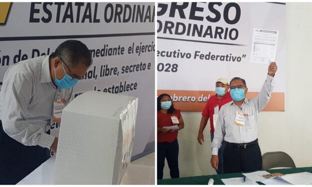 Tras 35 años al frente de la CROC Yucatán, Pedro Oxté reelecto otra vez