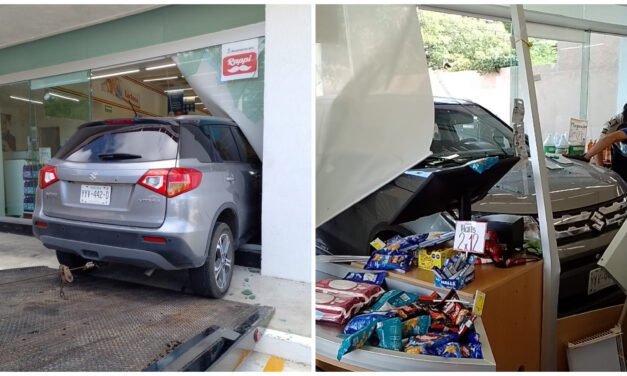Pánico en farmacia del Campestre: camioneta derriba cristales y entra