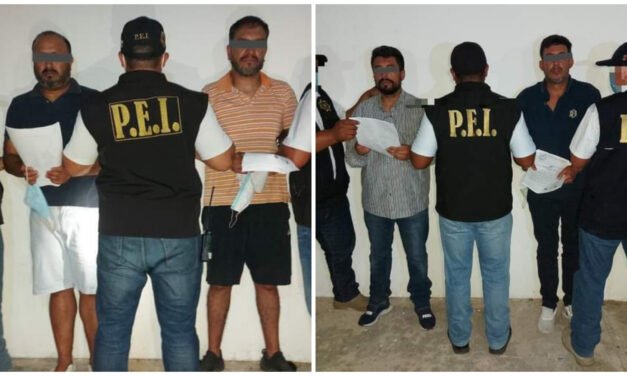 Exhibe policía estatal a seis colombianos por robo en la Leandro Valle