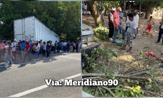 Tráiler sin frenos a punto de embestir a maestros en Tuzantán, Chiapas