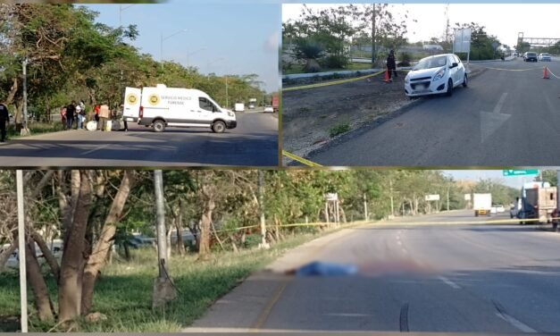 Pasa por debajo de puente peatonal y lo atropella auto en periférico sur Mérida