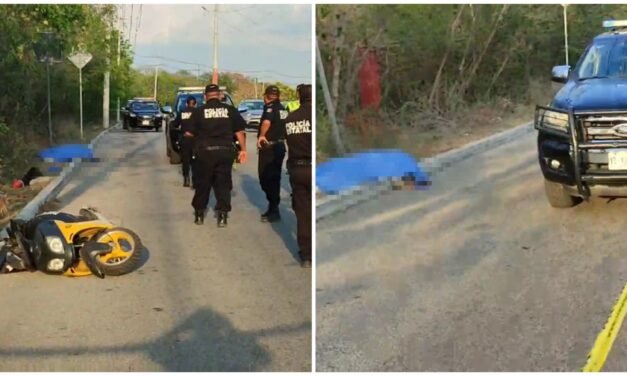 Mortal golpe: motociclista derrapa en avenida 59 Ciudad Caucel