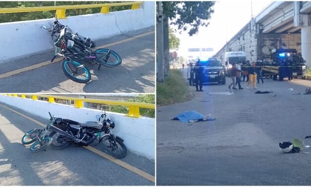 Tragedia en motocicleta: cae de puente Temozón Norte y muere