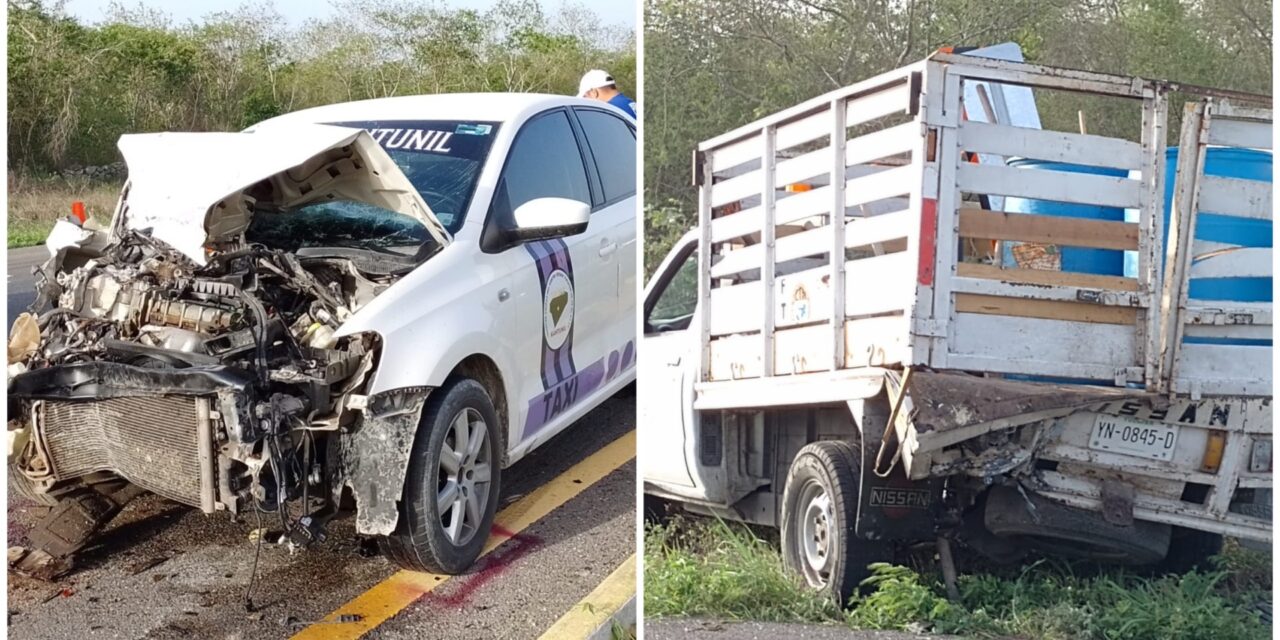 Encontronazo con cinco lesionados en la Mérida – Cancún