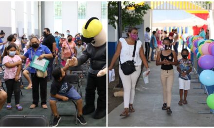 Vacunación en Mérida a menores de 5 a 11 años de edad, en tres sitios