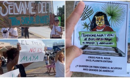 En Playa del Carmen: en defensa del agua y contra de Tren Maya