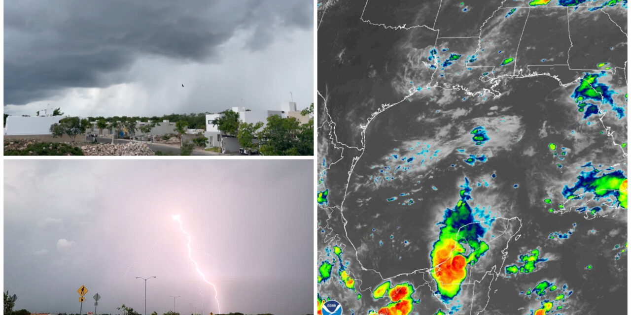 Tormentas eléctricas, vientos y lluvias en Yucatán; más en camino