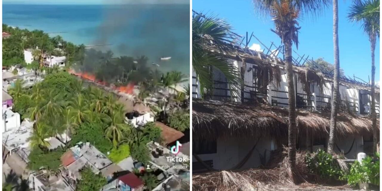 Fuego destruye parte de instalaciones en hotel Amaite de Holbox