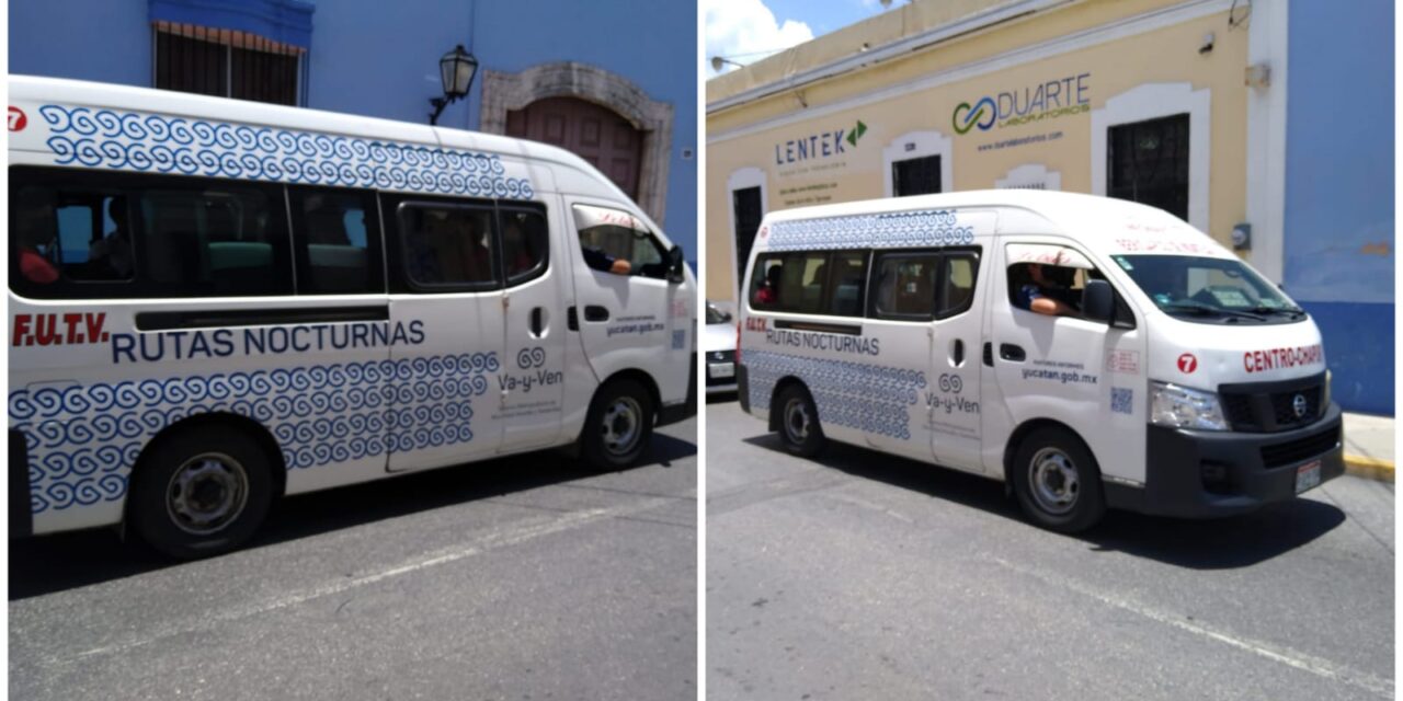 Estrenan diseño de Va y Ven ‘combis’ de ruta nocturna en Mérida