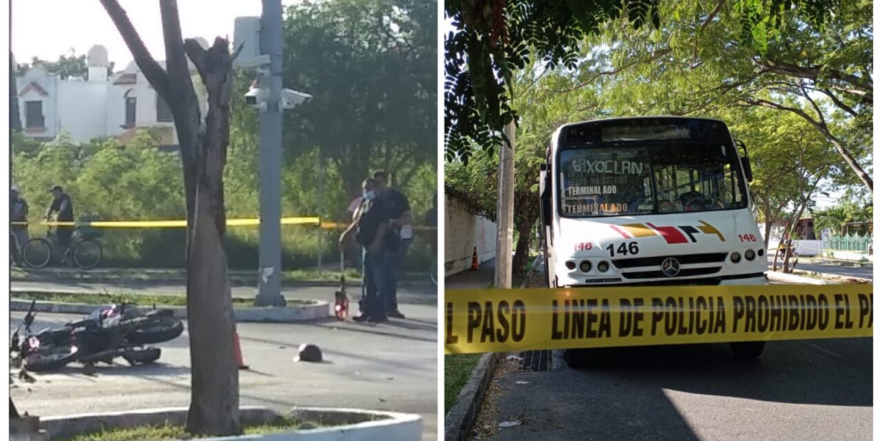 Motociclista muerto en Juan Pablo II tras choque con autobús