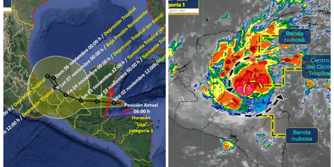 Lluvias por huracán “Lisa” en península de Yucatán