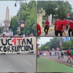 Simbólica manifestación de simpatizantes de AMLO en Mérida