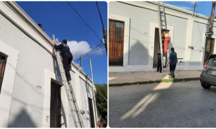 Turista queda atrapada en patio de casa en Mérida y es rescatada