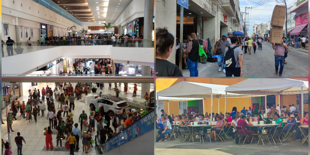 Compras desbordadas en Mérida: saturan comercios, bares, restaurantes y calles