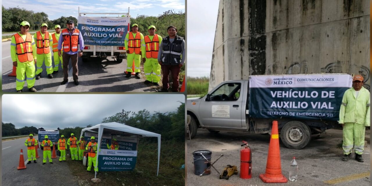 ‘Auxilio Vial Fin de Año’ en carreteras federales de Yucatán