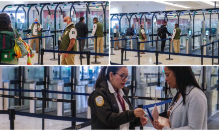 Filtros migratorios automatizados en Aeropuerto de Cancún