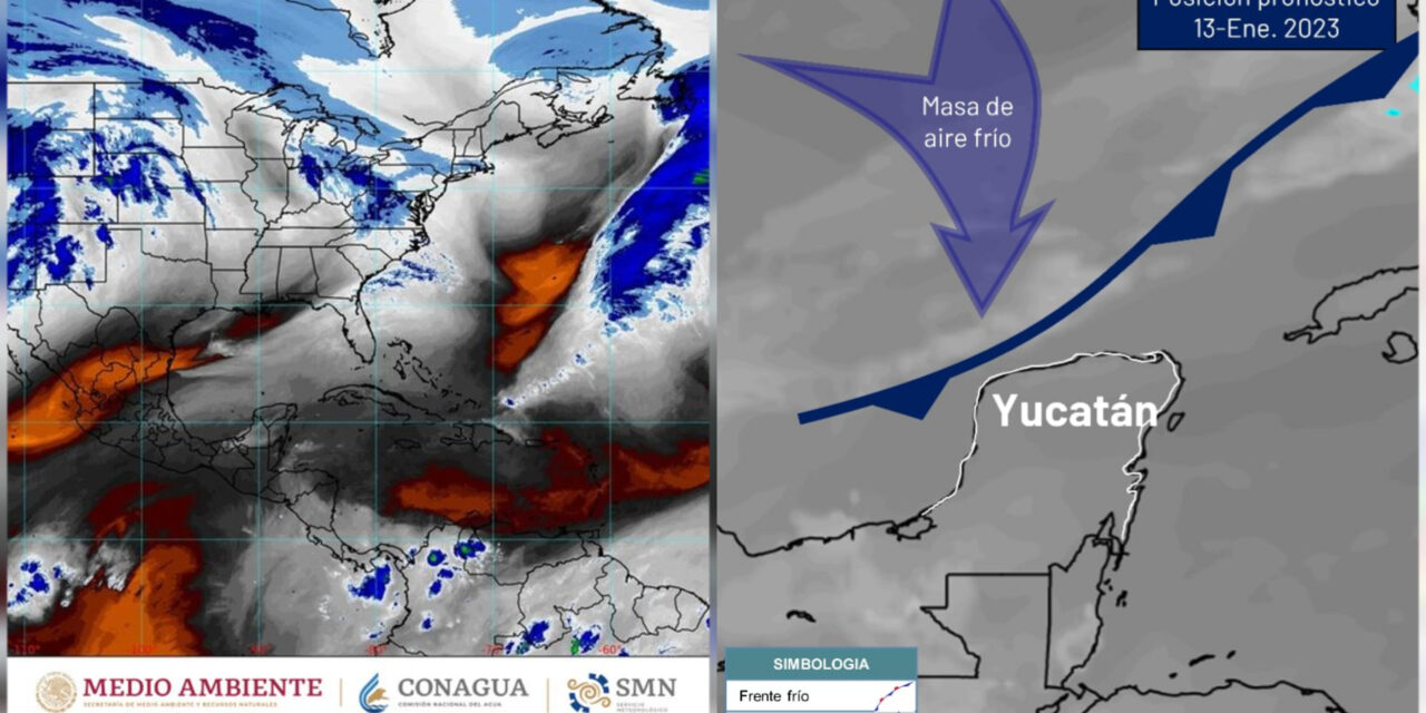 Frente frío y descenso de temperatura para el fin de semana en Yucatán
