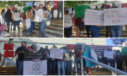 Empleados de tribunales en Yucatán exigen salarios dignos y menos trabajo