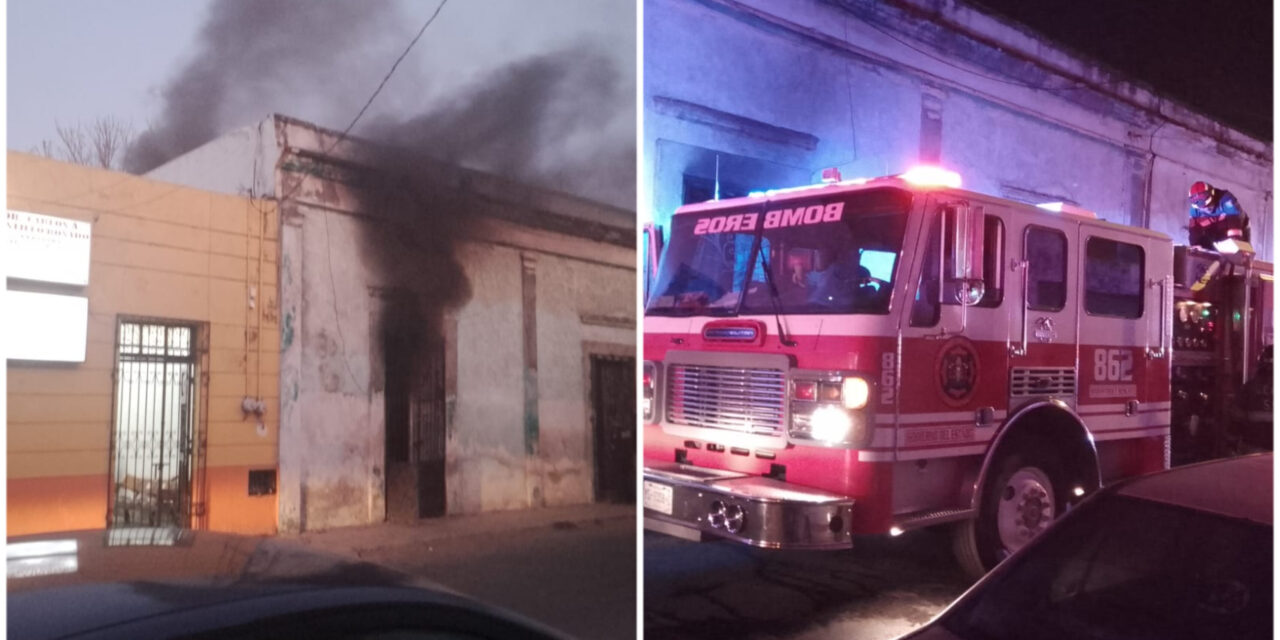‘Descuido’ ocasiona incendio en casona del centro de Mérida