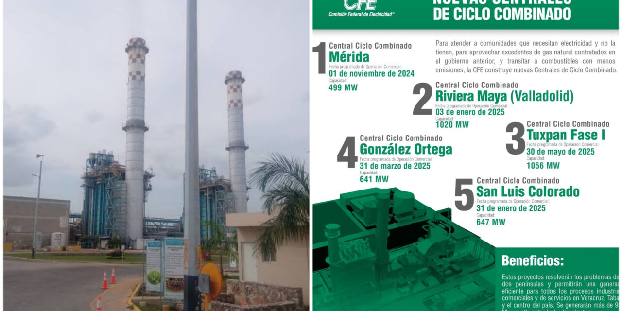 Retrasan inicio de operación de dos nuevas plantas eléctricas en Península de Yucatán