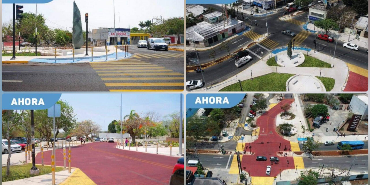 Mejor movilidad peatonal en cinco intersecciones de Mérida